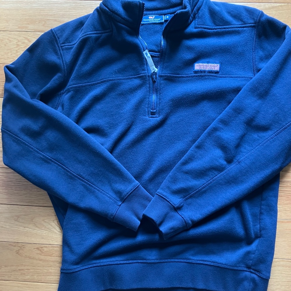 Vineyard Vines Blue Zip Up Sweater